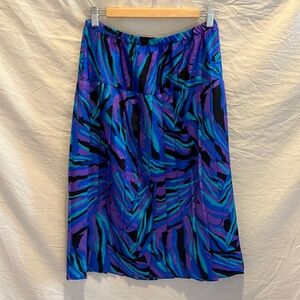 Vintage polyester pleated psychedelic skirt